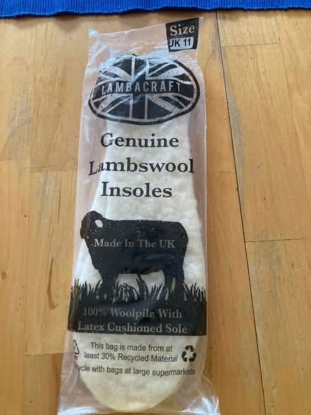 Photo of free New Lambswool insoles size 11 (Bear Flat) #1