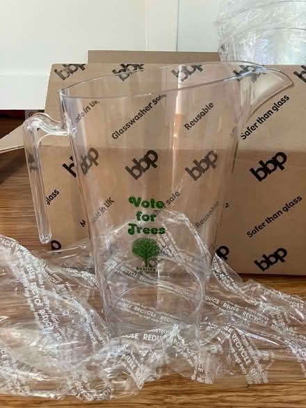 Photo of free 4 x big plastic jugs. Brand new. (Finsbury Park N4) #1