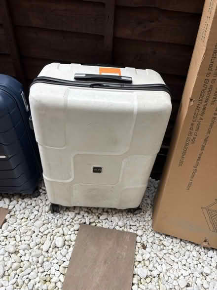 Photo of free Large white suitcase (SE10) #1