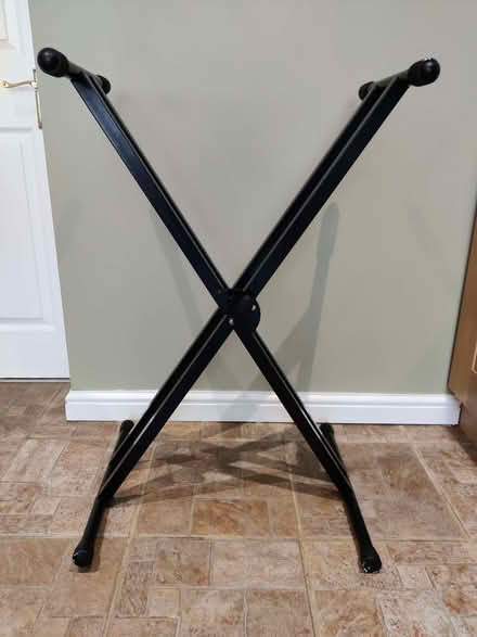 Photo of free Double-braced steel keyboard stand (one leg slightly bent) (Peachcroft OX14) #1