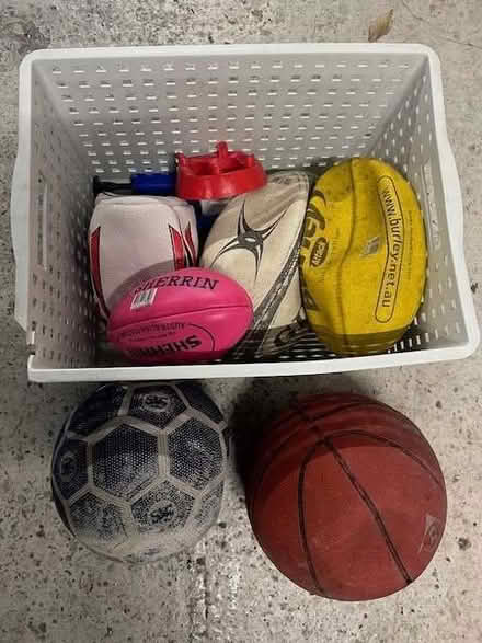 Photo of free various balls and ball pump (Earls Court SW10) #1