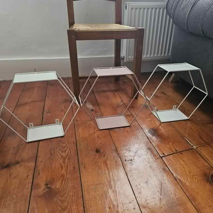 Photo of free Hexagonal painted metal shelves (Maidenhead SL6) #1