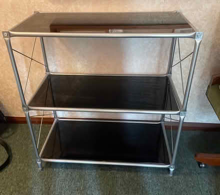 Photo of free Metal unit with glass shelves (SS11 Wickford) #1