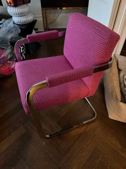 Photo of free chair (set of 3). crome frame (NW8 0QE) #2