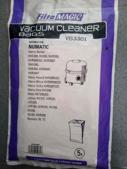 Photo of free Henry compertible Vacuum bags (5) (Bromley BR2) #1
