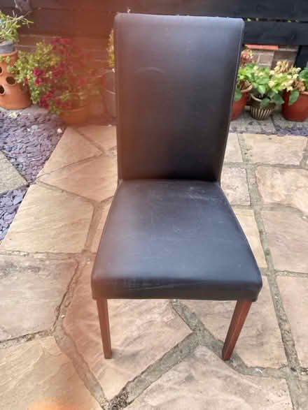 Photo of free Leather look chair (Dereham. Toftwood) #1