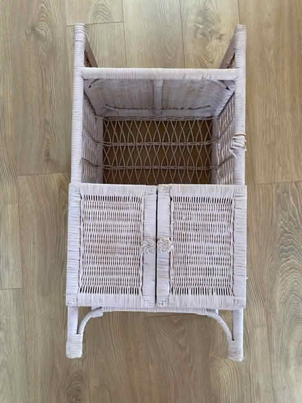 Photo of free Pink Wicker cupboard (Barnham) #1