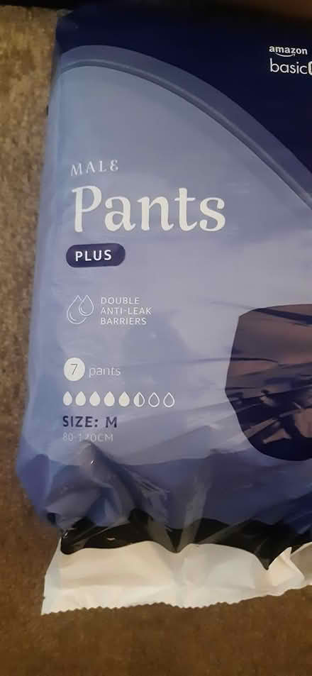 Photo of free Male incontinent pants blue.M (KT16 chertsey) #2