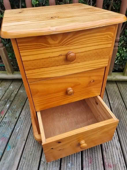 Photo of free Solid pine bedside table drawers (Wrose BD18) #4