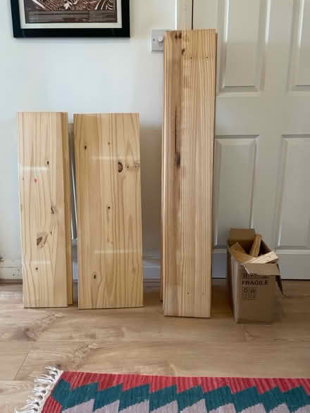 Photo of free 9 wooden shelves (Forest Hill SE23) #1