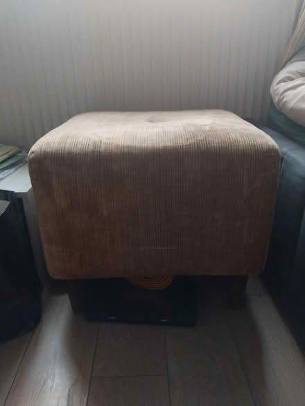 Photo of free Gold velvet footstool (Brentford) #1