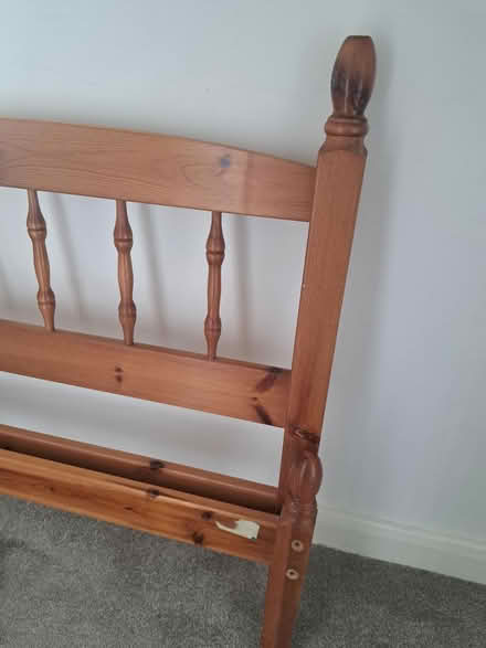Photo of free Pine double bed no mattress (BD11 Drighlington) #4