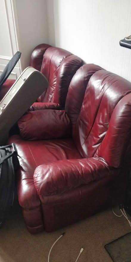 Photo of free Red sofa and armchair set (Morningside EH10) #2