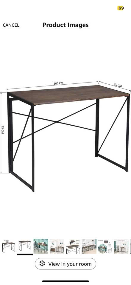 Photo of free Small Foldable Desk (Kennington SE17) #2