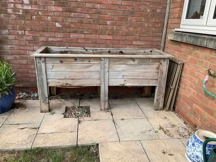 Photo of free Large wooden planter (Monkston Park MK10) #2