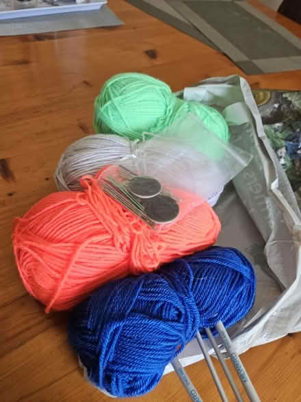 Photo of free Mixed Wool and knitting needles (Tadley, RG26) #1