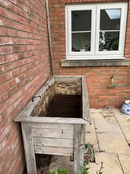 Photo of free Large wooden planter (Monkston Park MK10) #1