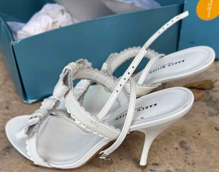 Photo of free Karen Millen white/ivory heeled sandals (Beaconsfield HP9) #1