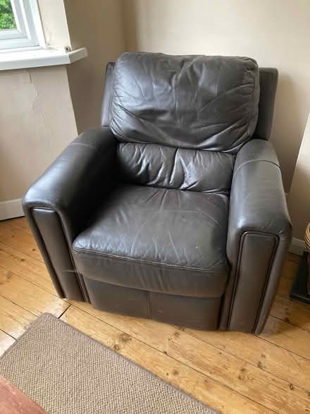 Photo of free Brown leather armchair (Lye Valley (OX3)) #1