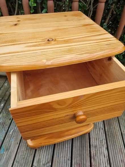 Photo of free Solid pine bedside table drawers (Wrose BD18) #3