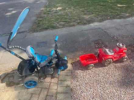 Photo of free Trike & tractor trailer toys (Tonbridge) #1