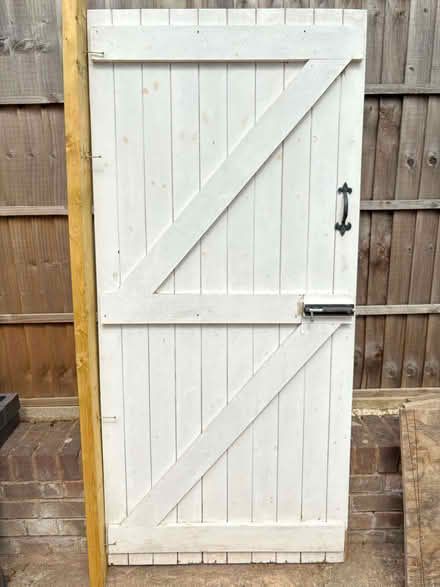 Photo of free Ledge & Brace External Shed Door (with hinges/bolt/handles) (Leominster HR6) #2