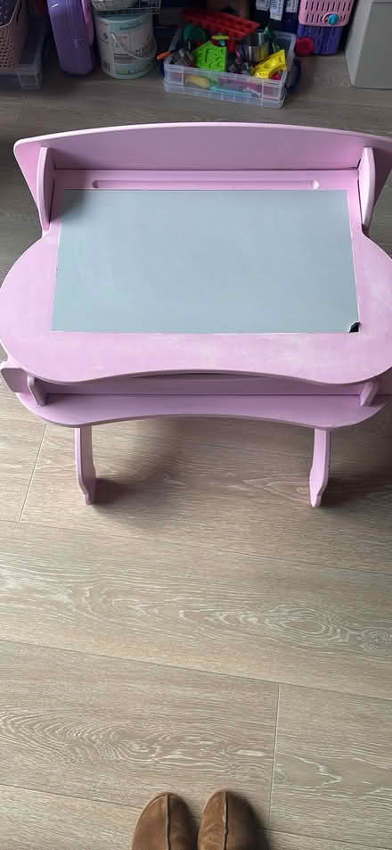 Photo of free Children’s desk - pink wooden (Hoddesdon EN11) #1