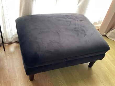 Photo of free Velveteen ottoman - dark grey (Seven Dials BN1) #1