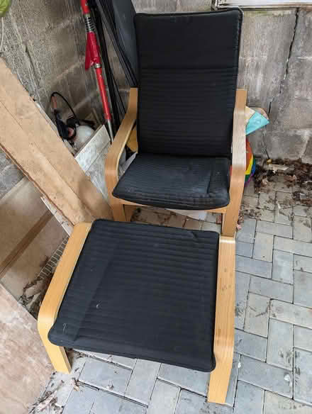 Photo of free IKEA poang chair and footstool (Banwell BS29) #2