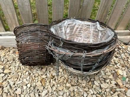 Photo of free Wicker hanging baskets (Northmoor OX29) #1