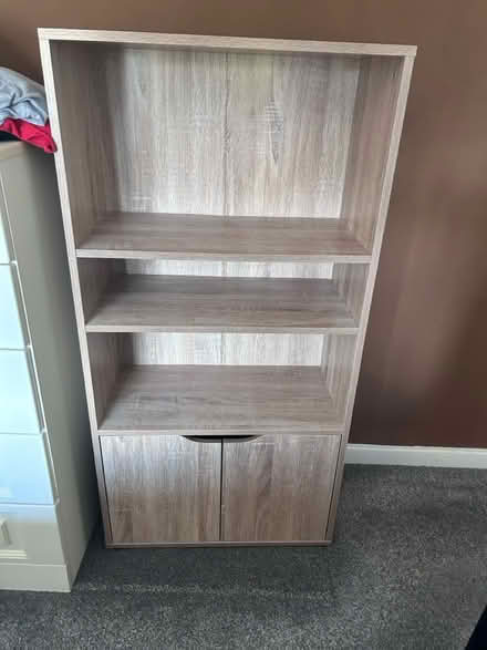 Photo of free Book shelves with cupboard (Lower Stondon SG16) #1