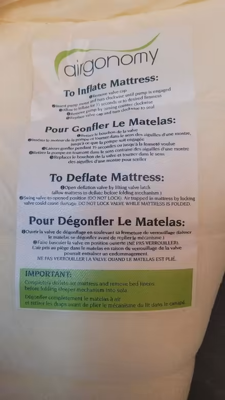 Photo of free Airgonomy Inflatable Mattress - Double (Overstone Lodge) #3