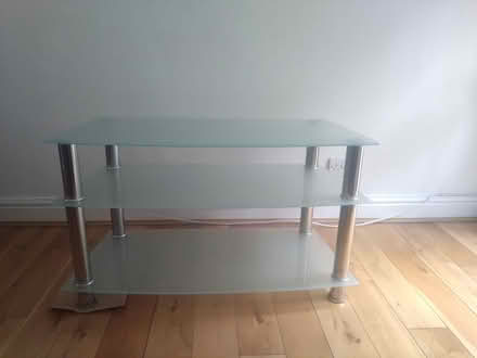 Photo of free TV stand glass/metal (Kennington, SE11) #1
