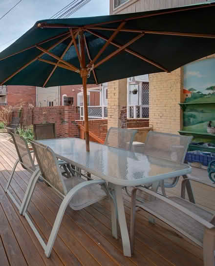 Photo of free Patio table, chairs and umbrella (Capitol Hill) #2