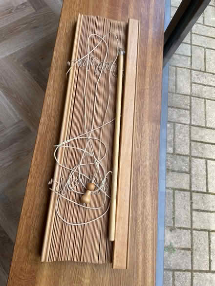 Photo of free 3 x Wooden slatted window blind 60, 85 & 155cm wide in Beech (Penn HP10) #1