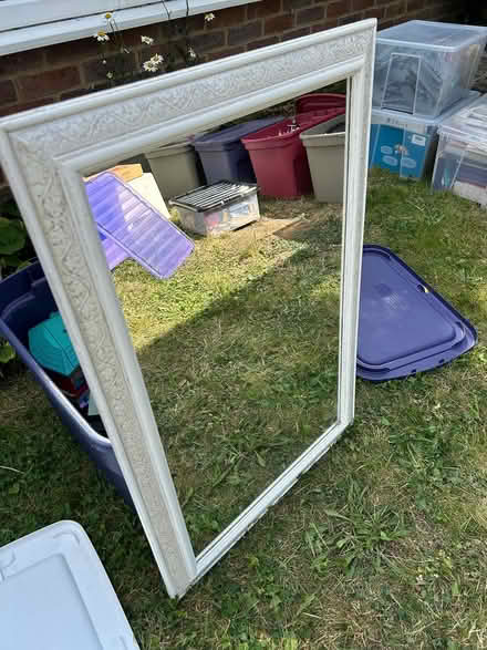 Photo of free White ornate wood framed mirror (Epsom KT19) #1