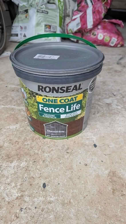 Photo of free 5l tin of Ronseal charcoal grey fence paint (Ellenbrook M28) #1