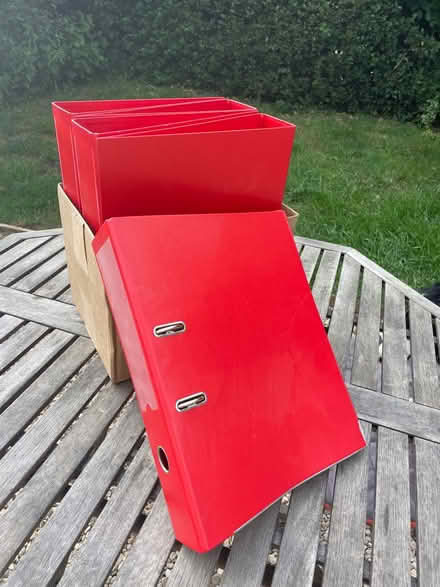 Photo of free Red lever arch files (OX44 nuneham) #1