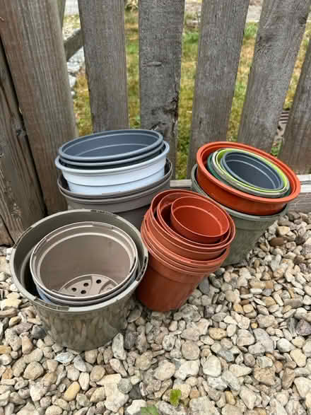 Photo of free Plastic plant pots (Northmoor OX29) #1