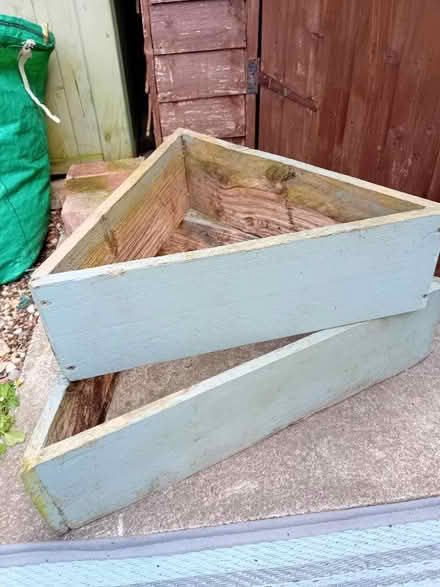 Photo of free Triangle shaped wooden planters (Coulby Newham TS8) #2