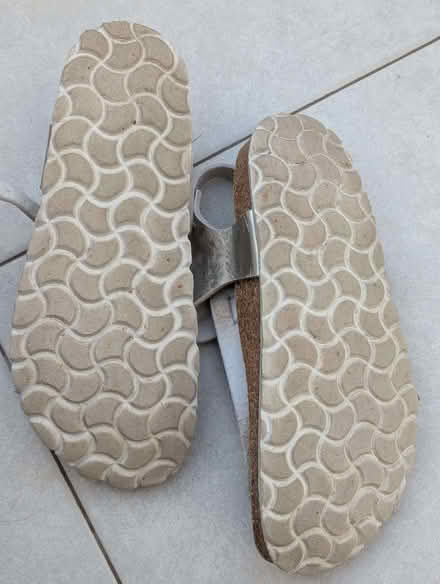 Photo of free Silver leather sandals size 2.5/35 (Priestwood RG42) #4