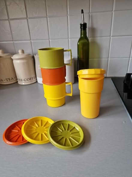 Photo of free Liquid container with screw on lid. + 3 picnic cups with lid (Birkby HD2) #1