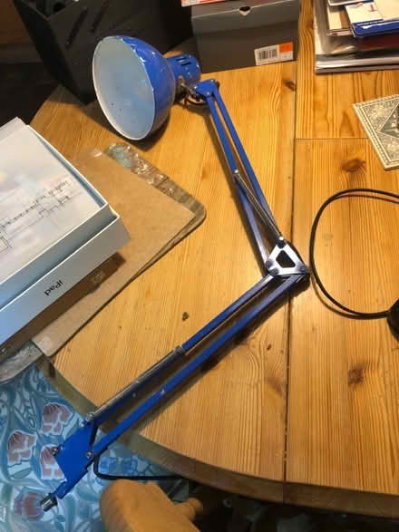 Photo of free Anglepoise lamp blue metal (Southport PR8) #1