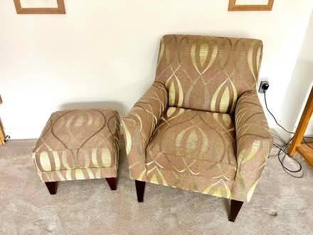 Photo of free Next Chair & Footstool (Broken Cross SK10) #1