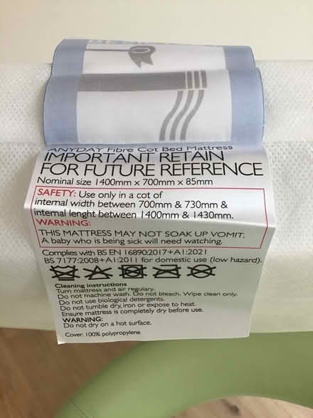 Photo of free Cot mattress (South Ferring BN12) #2