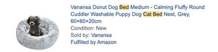Photo of free Cat / small dog doughnut bed (EH25, Roslin) #2