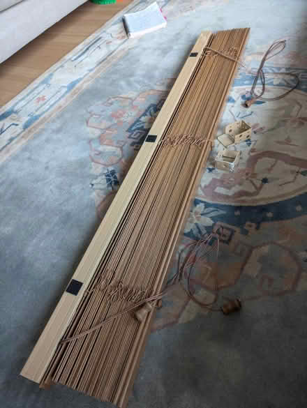 Photo of free Hardwood Venetian Blind 116cm Wide (Smedley Street DE4) #1