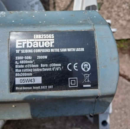 Photo of free Erbauer 10" sliding compound crosscut saw with laser. (West Malvern CP WR14) #1