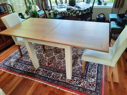 Photo of free Extending Table & Two Chairs (Englefield Green TW20) #2