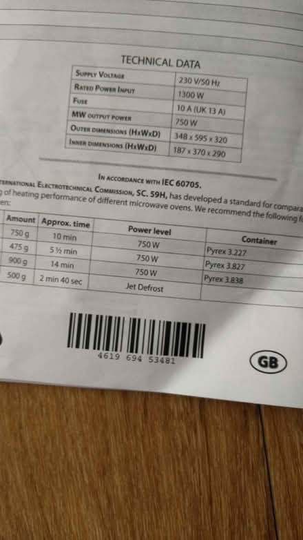 Photo of free Microwave oven (integrated) (Lower Nazeing EN9) #3